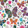 Ubrousky MAKI L (20ks) Stained Glass Butterfly
