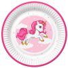 Papírový talíř malý - Pink Heart Unicorn
