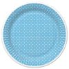 Papírový talíř malý - White Dots on Blue