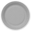 Papírový talíř velký - White Dots on Grey