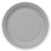 Papírový talíř malý - White Dots on Grey