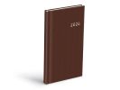 diář 2026 T806 PVC dark brown 90x170mm 7781511