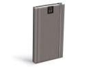 diář 2027 D802 PU šedý s gumkou 90x170mm 7781605