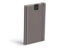 diář 2027 T806 PU šedý s gumkou 90x170mm 7781621