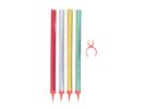 Fontána párty 24cm + držák na láhev - 4ks - barevná