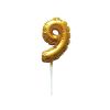 dortová svíčka BALÓNEK 9 3,7X5,9CM  268659 ZLATÁ 8800169
