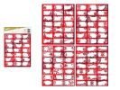 samolepky na dárky vánoční červené 200x300mm/21ks 8885876