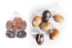 Vajíčko dekorační plastové malované 6 cm, 6ks v organza sáčku  /W033820/
