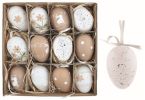 Sada vel. vajec bílá a krémová na zavěšení (9336)