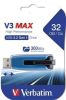 USB flash disk V3 MAX, modrá-černá, 32GB, USB 3.0, 175/80MB/sec, VERBATIM