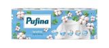 Toaletní papír Sensitive Aquabond, bez parfemace, 3-vrstvý, 10 rolí, PUFINA PP20773 ,balení 10 ks