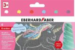 Křída na chodník Jednorožec, 6 třpytivých barev, EBERHARD-FABER E526560