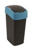 Odpadkový koš Pacific flip bin, černá-modrá, na tříděný odpad, 45 l, CURVER 263992