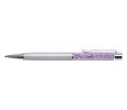 Kuličkové pero SWAROVSKI® Crystals, krémově bílá, fialové krystaly v horní části pera, 14 cm, ART CR