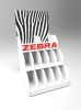 Display, PVC, 17x19x33 cm, ZEBRA, empty