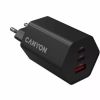 Nástěnná nabíječka Hexagon 65, černá, 1x USB-A, 2x USB-C, 65W, CANYON CND-CHAHEX65B