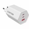 Nástěnná nabíječka Hexagon 65, bílá, 1x USB-A, 2x USB-C, 65W, CANYON CND-CHAHEX65W