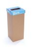 Odpadkový koš na tříděný odpad Office, modrá, recyklovaný, 50 l, RECOBIN