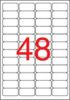 Etiketa bezpečnostní, zaoblené rohy, 45,7 x 21,2mm, APLI, 240 ks/bal., APLI ,balení 10 ks