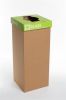 Odpadkový koš na tříděný odpad Office, zelená, recyklovaný, anglický popis, 50 l, RECOBIN