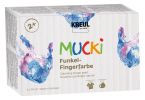 Sada prstových barev třpytivé, MUCKI, 6 barev, 6x150ml, KREUL ,balení 6 ks