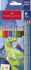 Pastelky Dinosaurus, 10 barev + 3 metalické barvy, šestihranná, FABER-CASTELL 111213