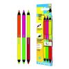 Barevné pastelky NEON JUMBO, oboustranné, 3 ks, MITAMA 61919 ,balení 3 ks