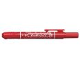 Permanentní popisovač Mckie Retractable, červená, 1,3 mm, stiskací, ZEBRA 51063
