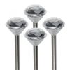 Zahradní lampa, chrom, solární, 4 ks / sada., HOME MX 802/4