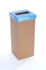 Odpadkový koš na tříděný odpad Office, modrá, recyklovaný, anglický popis, 50 l, RECOBIN