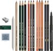 Sada pro suchou kresbu Discovery set, 17 ks, FABER-CASTELL 112925