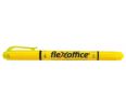 Zvýrazňovač HL01, žlutá, 1,0/4,0 mm, oboustranný, FLEXOFFICE ,balení 12 ks