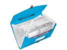 Aktovka s držadlem a 12 přihrádkami, Vivida modrá, A4, plast, ESSELTE