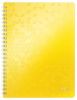 Spirálový sešit Wow, žlutá, čtverečkovaný, A4, 80 listů, LEITZ
