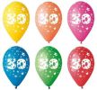 Balónek, s číslem 30, 26 cm ,balení 5 ks