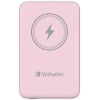 Power banka s magnetickým bezdrátovým nabíjením  MCP-10, růžová, 10000 mAh, VERBATIM 32248