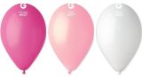 Balónek, fuchsiová/růžová/bílá, 26 cm, 10 ks/balení, 10200009-PINK ,balení 10 ks