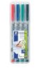 Ne-permanentní popisovač Lumocolor 311 S, 4 různé barvy, sada, OHP, 0,4 mm, STAEDTLER 311 WP4