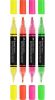 Akrylový popisovač Shake&Paint, 4 neonové barvy, 1,0/3,0 mm, oboustranný, FABER-CASTELL 285505