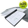 Desky s rychlovazačem Eco, černá, PP, A4, 25 ks/balení, RAPESCO 1815 ,balení 25 ks