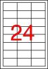 Etiketa, bílá, 64,6 x 33,8 mm, voděodolná, polyester, 2400 ks/bal., APLI 12966 ,balení 100 ks