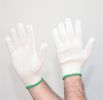 Ochranné rukavice, přírodní bílá, pletené, velikost XL, směs bavlny a polyesteru, 12 párů, SF0001-10 ,balení 12 ks