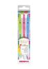 Gelové pero Sarasa Clip Lollipop, 3 různé barvy, 0,33 mm, stiskací mechanismus, ZEBRA 99431