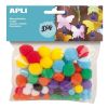 APLI kuličky POM POM - barevné / 78 ks