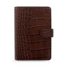 Filofax Classic Croc A6 osobní týdenní kaštanová