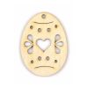 Velikonoční dřevěný výřez - vajíčko srdíčko 5,1 x 7 cm