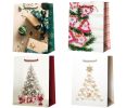 Vánoční dárková taška M - mix motivů / 18 x 23 cm