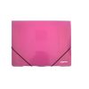 Spisové desky s gumou eColection A4 / 3 klopy / růžová