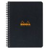 Blok kroužkový Clairefontaine Rhodia A5+ - linka / 80 listů / černá