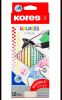 Pastelky Kores Kolores MAGIK trojhranné / gumovací / 12 barev